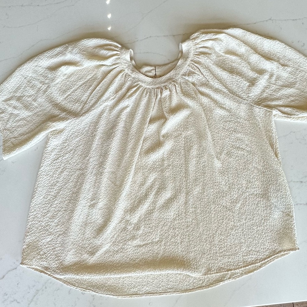 Calvin Klein Ivory Textured Blouse